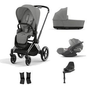 Cybex Travel Systems Chrome Black Cybex Priam (Cloud T) Travel System - Mirage Grey