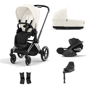 Cybex Travel Systems Chrome Black Cybex Priam (Cloud T) Travel System - Off White