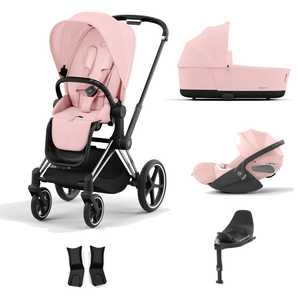 Cybex Travel Systems Chrome Black Cybex Priam (Cloud T) Travel System - Peach Pink
