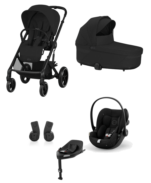 Cybex Travel Systems Cybex Balios S Lux (Cloud G) Complete Travel System - Moon Black