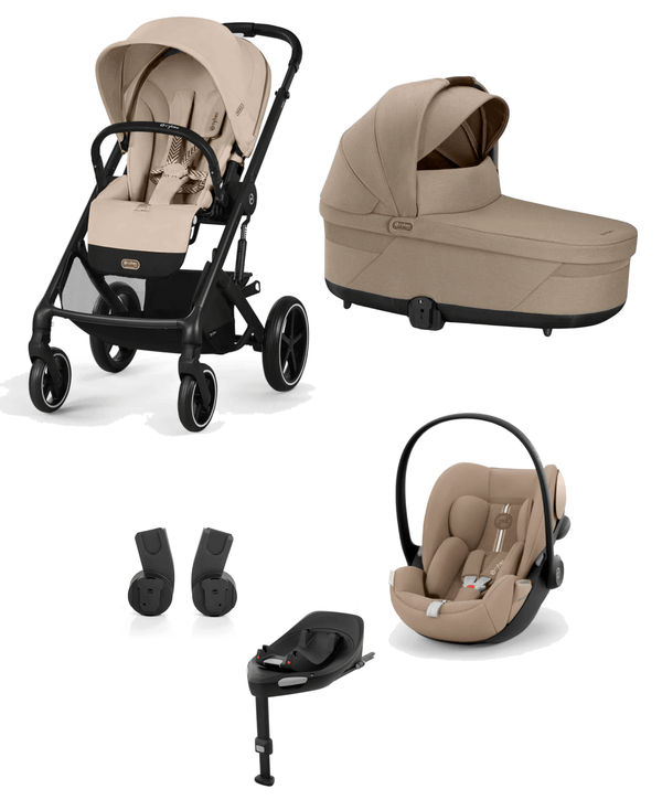Cybex Travel Systems Cybex Balios S Lux (Cloud G Plus) Travel System with Base - Black/Almond Beige