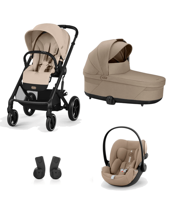 Cybex Travel Systems Cybex Balios S Lux (Cloud G) Travel System - Black/Almond Beige