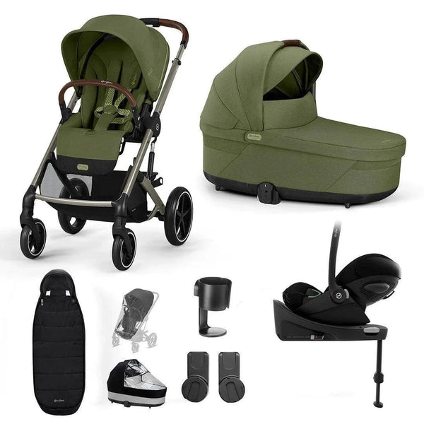 Cybex Travel Systems Cybex Balios S Lux Luxury Cloud G Bundle - Taupe / Moss Green