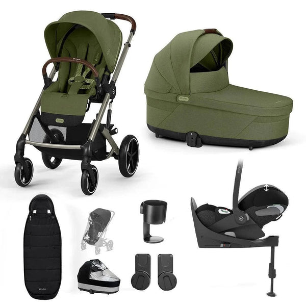 Cybex Travel Systems Cybex Balios S Lux Luxury Cloud T Bundle - Taupe / Moss Green