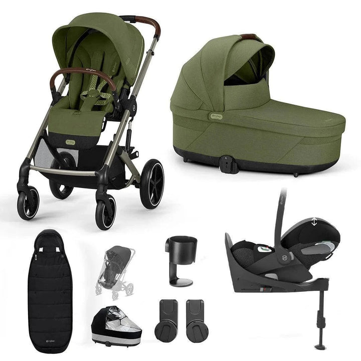 Cybex Travel Systems Cybex Balios S Lux Luxury Cloud T Bundle - Taupe / Moss Green