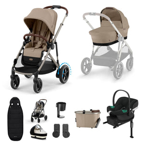 Cybex Travel Systems Cybex eGazelle S, Aton B2 Travel System - Taupe/Almond Beige