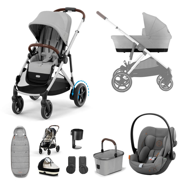 Cybex Travel Systems Cybex eGazelle S, Cloud G Travel System - Silver/Stone Grey