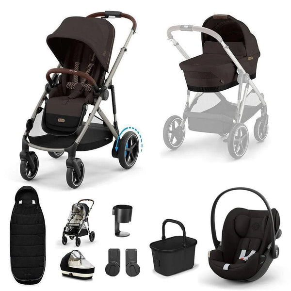 Cybex Travel Systems Cybex eGazelle S, Cloud G Travel System - Taupe / Chocolate Brown