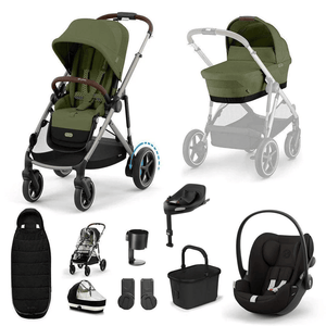 Cybex Travel Systems Cybex eGazelle S, Cloud G Travel System - Taupe / Moss Green
