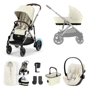 Cybex Travel Systems Cybex eGazelle S, Cloud G Travel System - Taupe/Seashell Beige