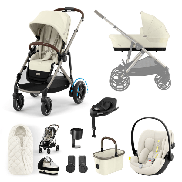 Cybex Travel Systems Cybex eGazelle S, Cloud G Travel System - Taupe/Seashell Beige