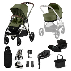 Cybex Travel Systems Cybex Gazelle S (Cloud G) Travel System - Taupe / Moss Green