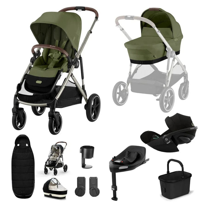 Cybex Travel Systems Cybex Gazelle S (Cloud G) Travel System - Taupe / Moss Green