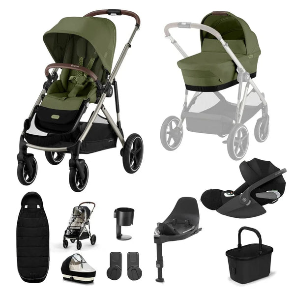 Cybex Travel Systems Cybex Gazelle S (Cloud T) Travel System - Taupe / Moss Green