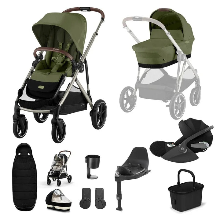 Cybex Travel Systems Cybex Gazelle S (Cloud T) Travel System - Taupe / Moss Green