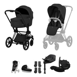 Cybex Travel Systems Cybex PRIAM (Cloud S) Travel System - Comfort Collection, Matt Black/Sepia Black