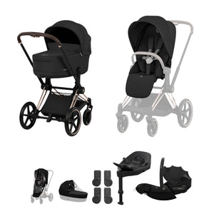 Cybex Travel Systems Cybex PRIAM (Cloud S) Travel System - Comfort Collection, Rose Gold/Sepia Black