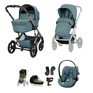 Cybex Travel Systems Stormy Blue Cybex Talos S Lux (Cloud G3 Plus) Travel System - Taupe/Stormy Blue (2026)