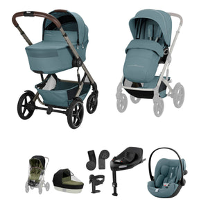 Cybex Travel Systems Stormy Blue Cybex Talos S Lux (Cloud G3 Plus) Ultimate Travel System - Taupe/Stormy Blue (2026)