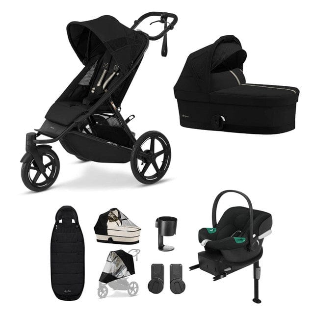 Cybex Wheels Cybex AVI Spin, Aton B2 Travel System - Moon Black