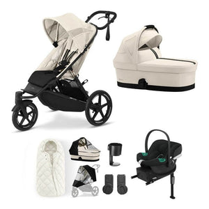 Cybex Wheels Cybex AVI Spin, Aton B2 Travel System - Seashell Beige