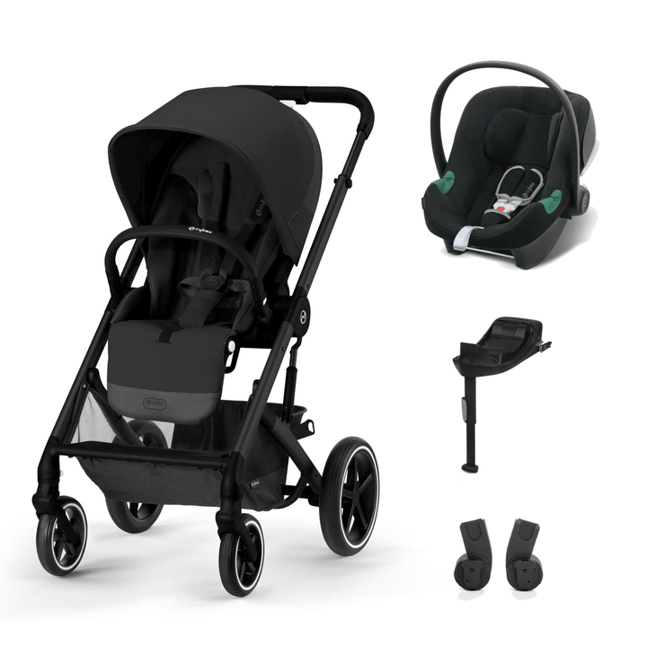 Cybex Wheels Cybex Balios S Lux & Aton B2 Travel System - Moon Black