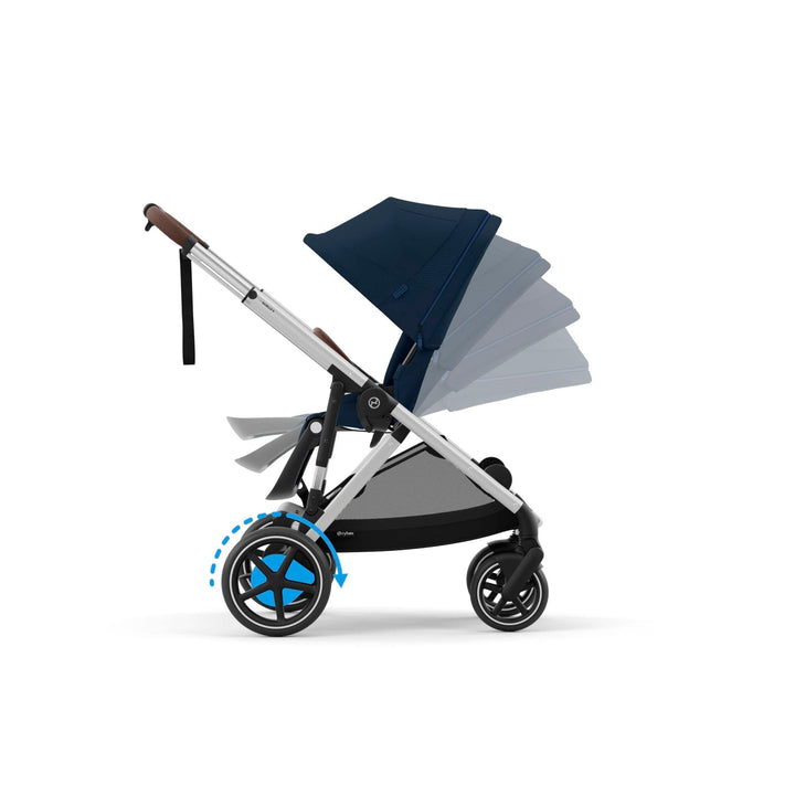 Cybex Wheels Cybex eGazelle S Pushchair - Silver/Ocean Blue