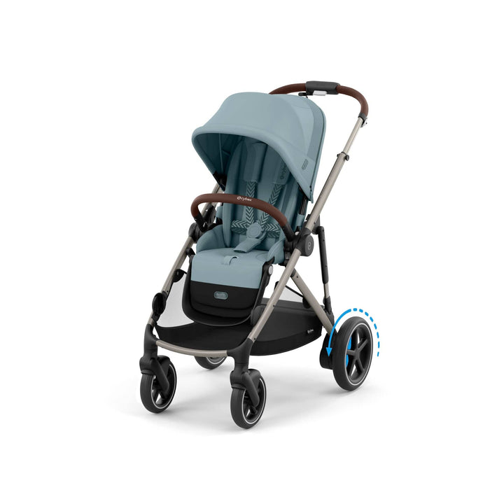 Cybex Wheels Cybex eGazelle S Pushchair - Taupe/Stormy Blue