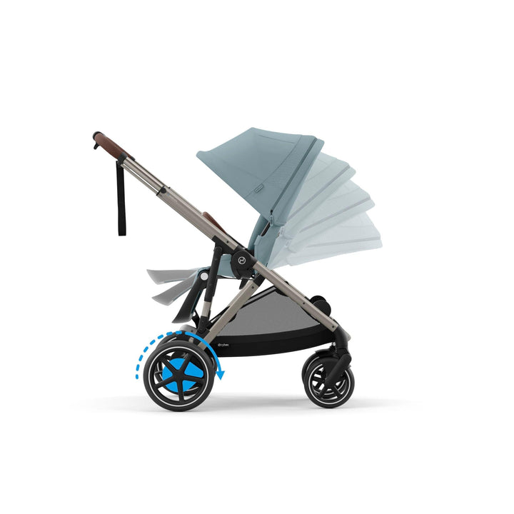 Cybex Wheels Cybex eGazelle S Pushchair - Taupe/Stormy Blue