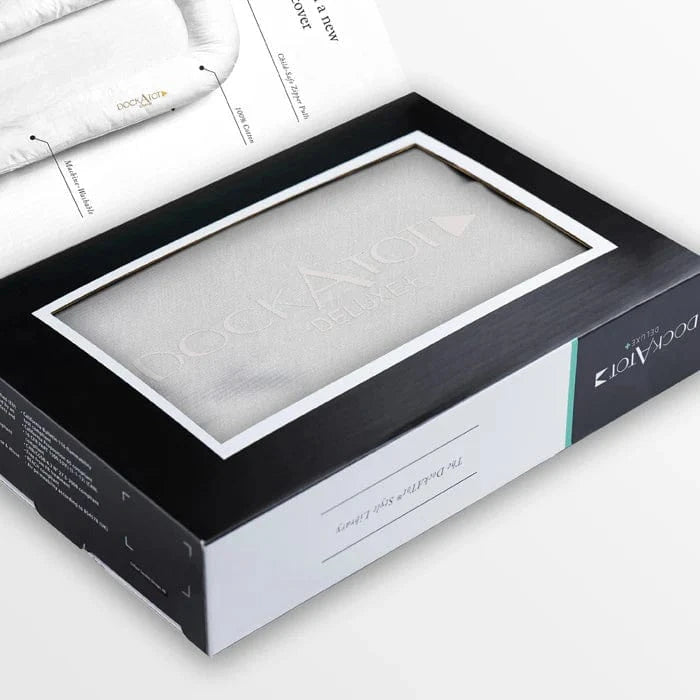 DockATot Sleeping Bags DockATot Deluxe+ Spare Cover - Fog Grey Chambray