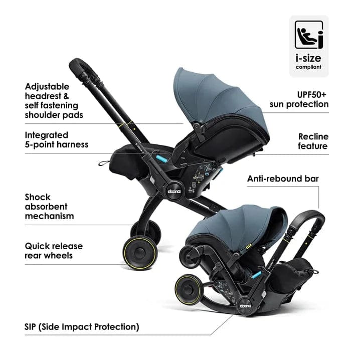 Doona X Infant Car Seat Stroller with Base Ocean Blue UK Baby Centre