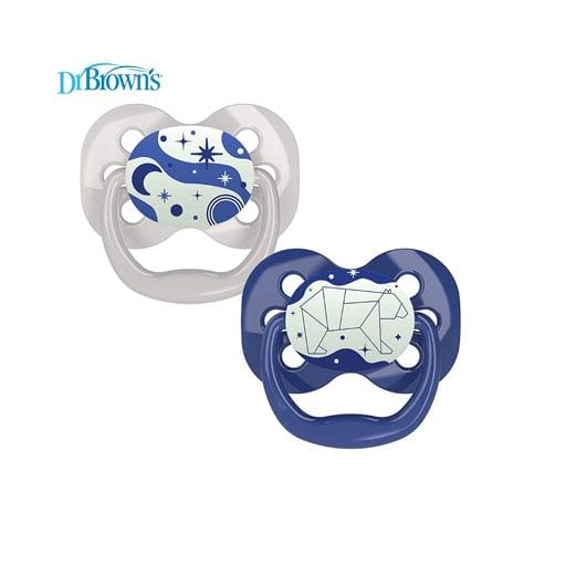 Dr Brown's Home Equipment Dr Brown's Advantage Soother (Stage 1) - Glow in Dark, Blue