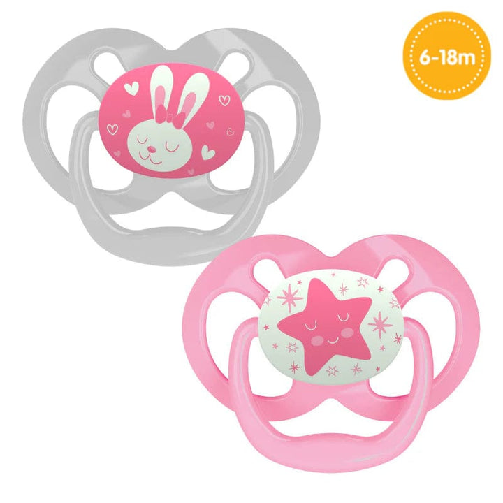 Dr Brown's Home Equipment Dr Brown's Advantage Soother (Stage 2) - Glow in Dark, Pink