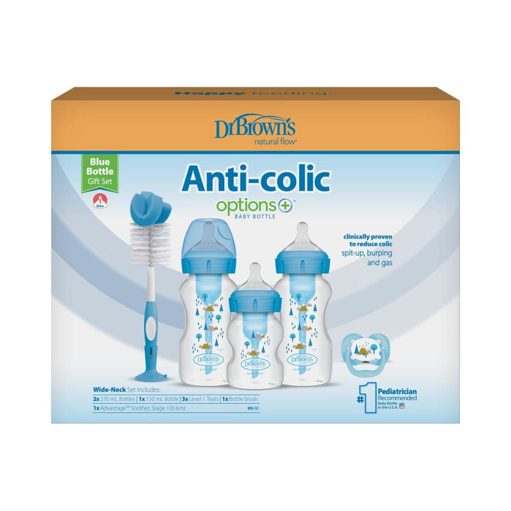 Dr Brown's Home Equipment Dr Brown’s Options+ Anti-Colic Gift Set - Blue