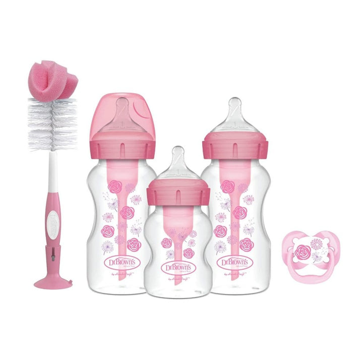 Dr Brown's Home Equipment Dr Brown’s Options+ Anti-Colic Gift Set - Pink