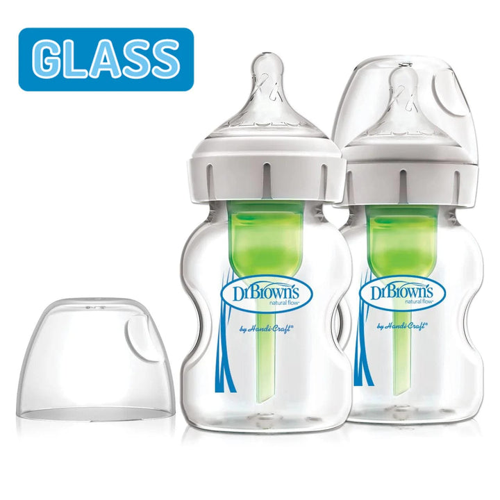 Dr Brown's Nursing & Feeding Dr Brown’s Options+ Glass Bottle (150ml, Twin)