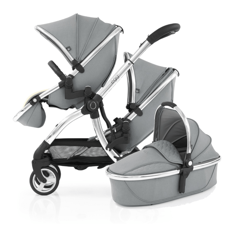 Egg Double Stroller Monument Grey – UK Baby Centre