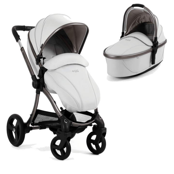Egg Prams & Pushchairs Egg 3 Stroller and Carrycot - Houndstooth Silver