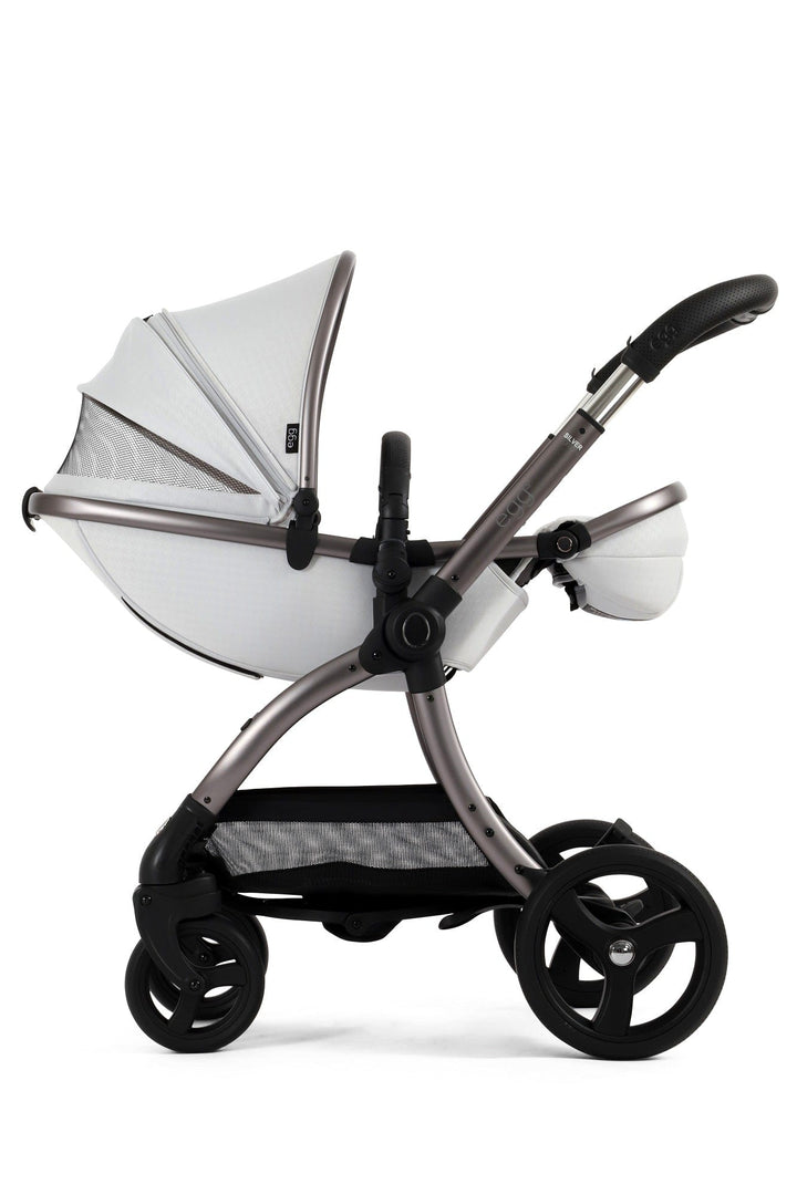 Egg Prams & Pushchairs Egg 3 Stroller and Carrycot - Houndstooth Silver