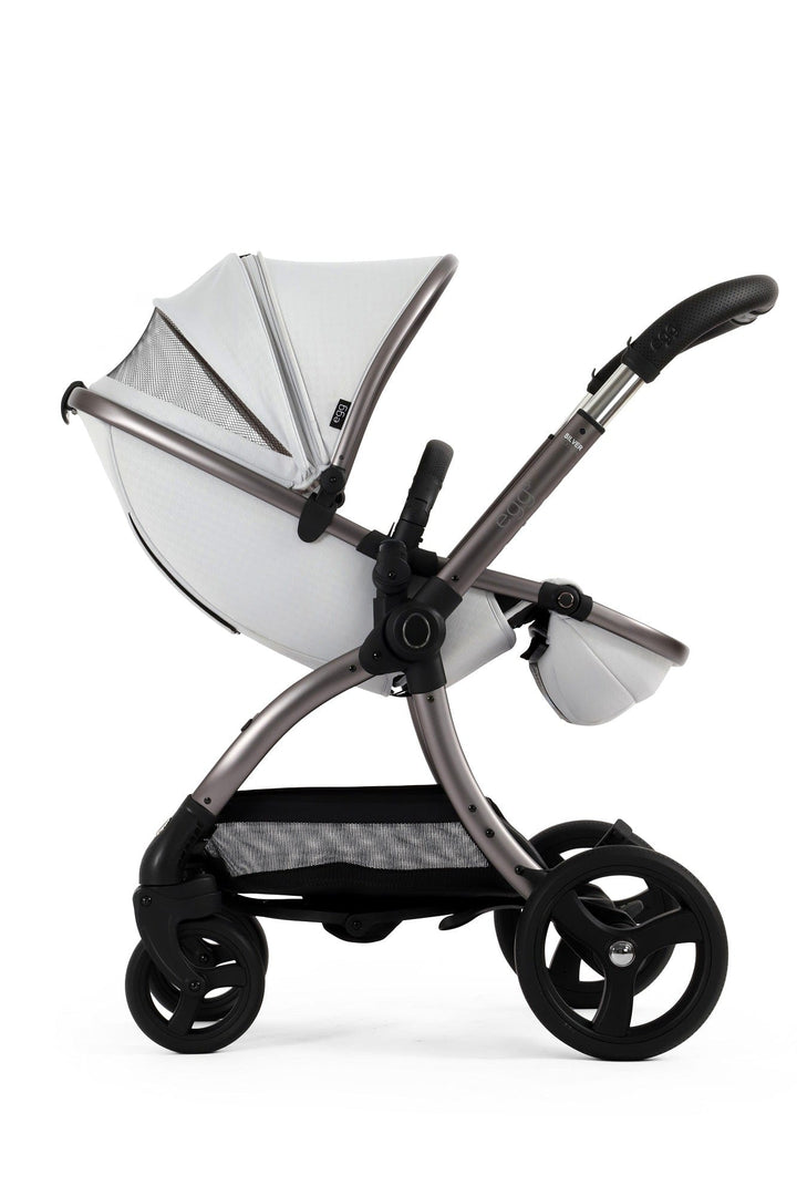 Egg Prams & Pushchairs Egg 3 Stroller and Carrycot - Houndstooth Silver