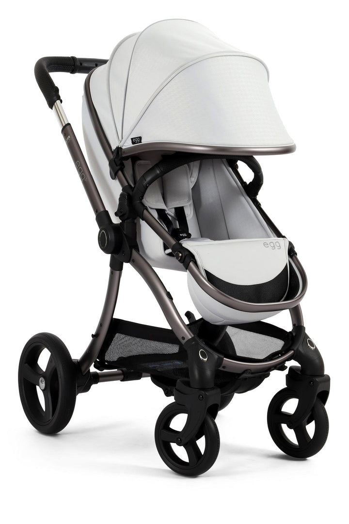 Egg Prams & Pushchairs Egg 3 Stroller and Carrycot - Houndstooth Silver