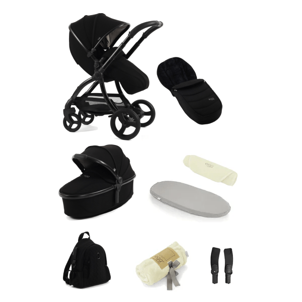 Egg Pushchairs Egg 3 Shnuggle 9-Piece Bundle - Black Edition