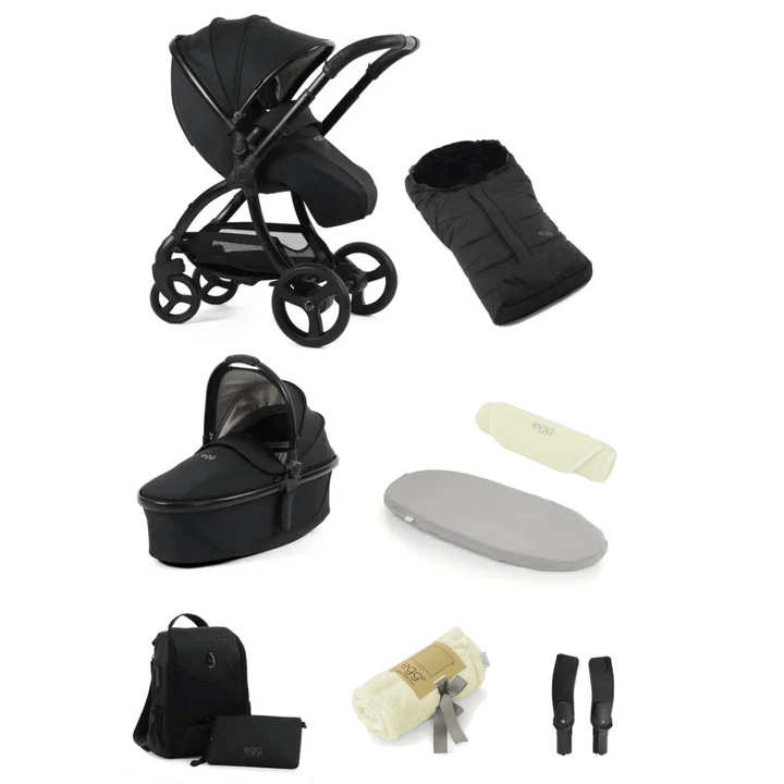 Egg Pushchairs Egg 3 Shnuggle 9-Piece Bundle - Houndstooth Black