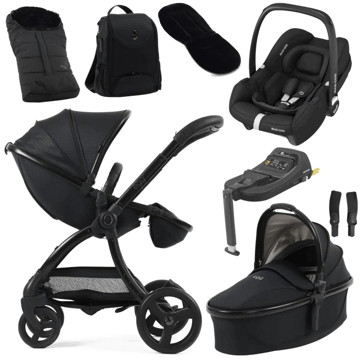 Egg Travel Systems Black Egg 3 Luxury Cabriofix i-Size Travel System - Houndstooth Black