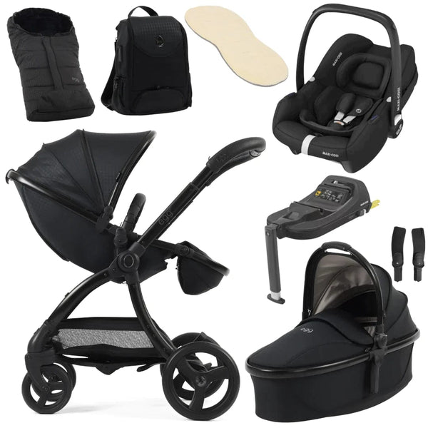 Egg Travel Systems Cream Egg 3 Luxury Cabriofix i-Size Travel System - Houndstooth Black