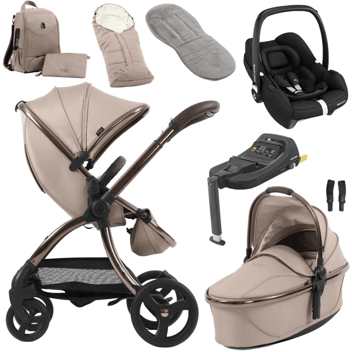 Egg Travel Systems Grey Egg 3 Luxury Cabriofix i-Size Travel System - Houndstooth Almond