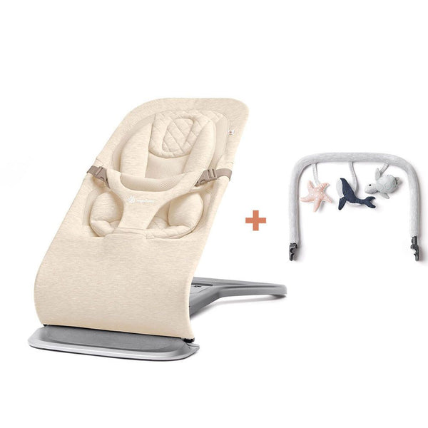 Ergobaby Baby Bouncers & Rockers Ergobaby Evolve Bouncer with Toy Bar - Cream