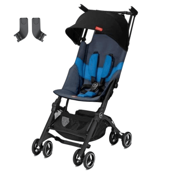 GB prams & pushchairs GB Pockit Plus All-Terrain Stroller with Raincover and Adapter - Night Blue