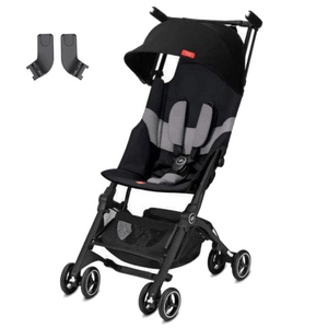 GB prams & pushchairs GB Pockit Plus All-Terrain Stroller with Raincover and Adapter - Velvet Black