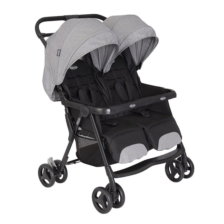 Graco double pushchairs Graco Duorider Double Pushchair With Raincover - Steeple Gray